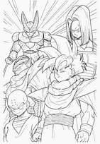 coloriage dragon ball z les super guerriers